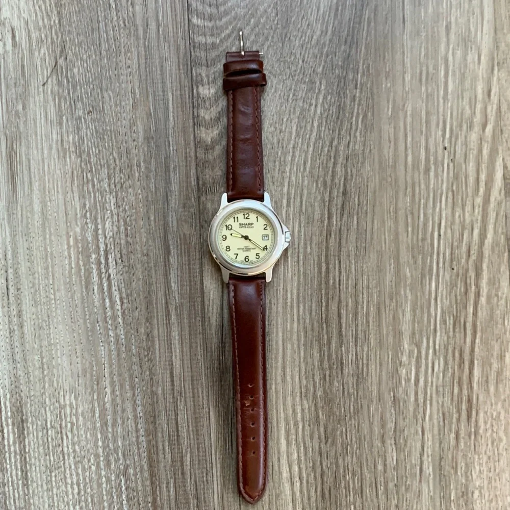 Vintage Sharp Watch Opti-Glo Glow In the Dark Hands Wrist Watch SHP201